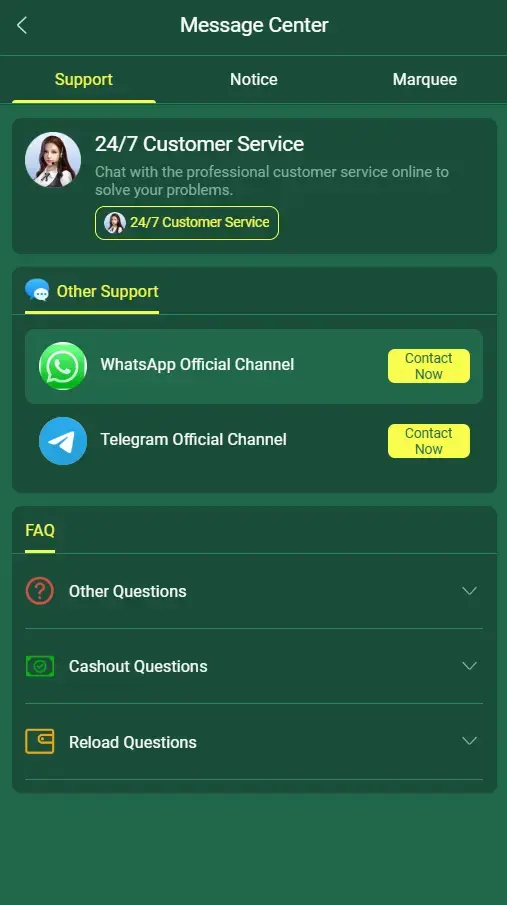 ZK777 Customer support