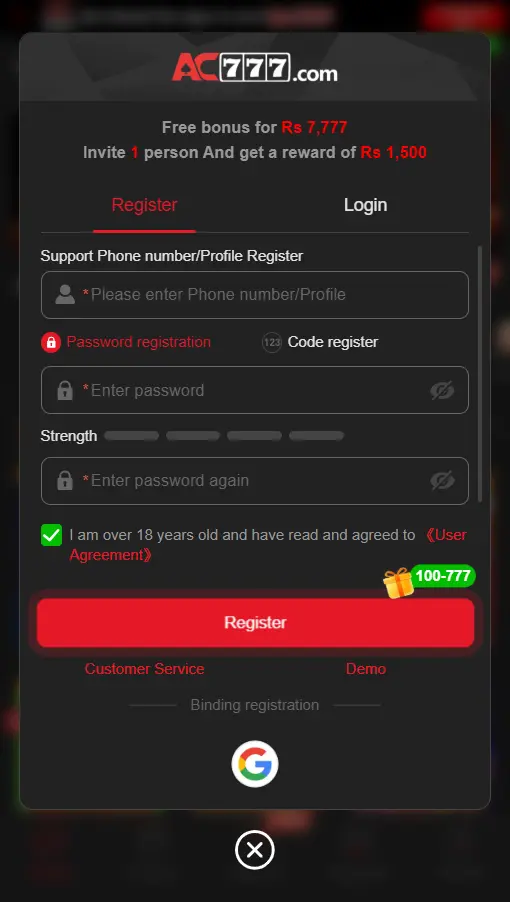 AC777 Register