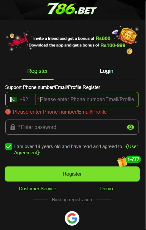 786Bet login