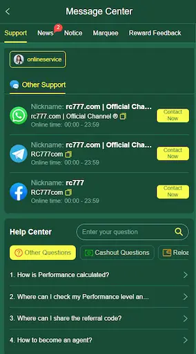 RC777 Customer Support