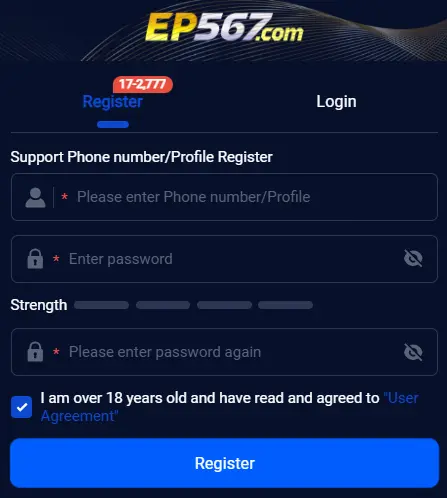 EP567 Game Register